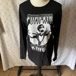 Disney Black Pumpkin King Long Sleeve Tee